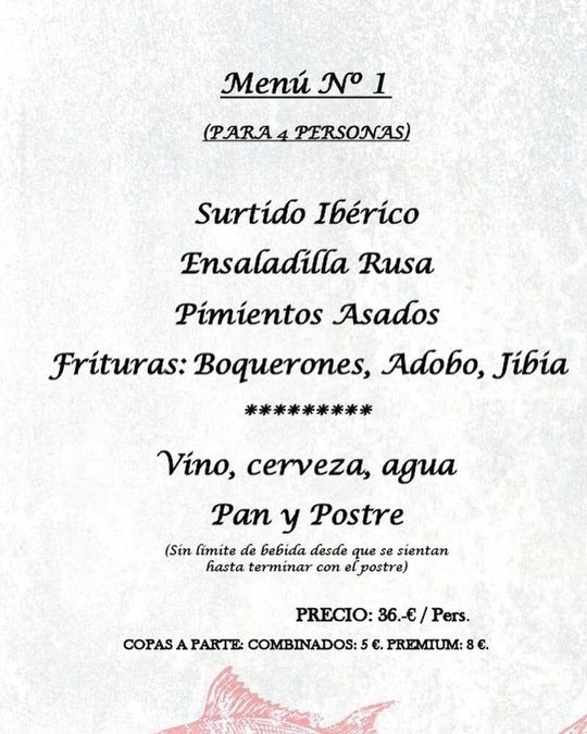Restaurante Marisquería XeitoMar menú 1